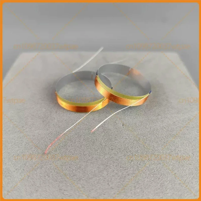 Main image of 6pcs For 26mm Dome Tweeter Voice Coil Single Layer White Aluminum Bobbin Dual Side Lead 8Ohm Speaker Parts