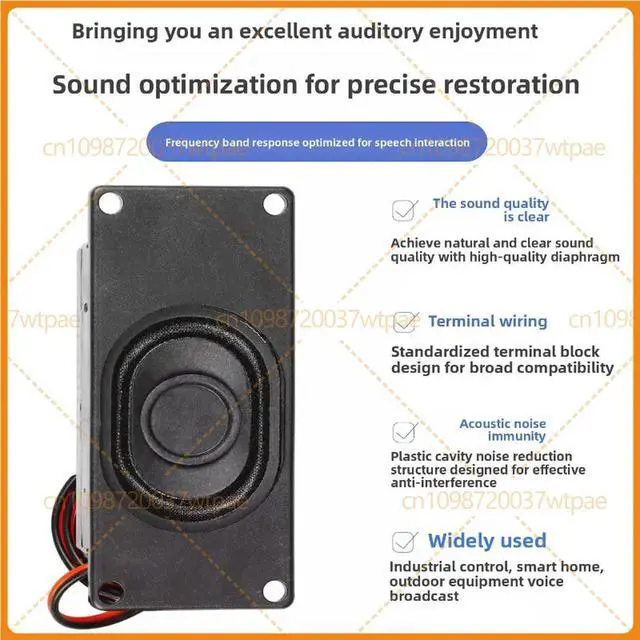Alt view image 2 of 3 - 3pcs For 3W 8Ohm Plastic Speaker 3070 Mini Loudspeaker With Terminal For Voice Recognition Audio Module
