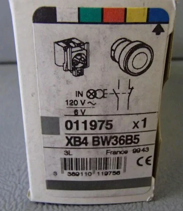 Main image of In stock XB4BW36B5 blue flush complete illum pushbutton Ø22 spring return 1NO+1NC 24V Fast delivery
