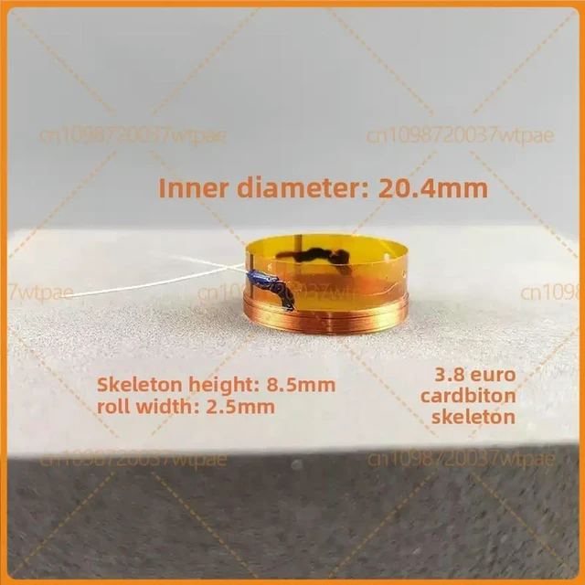 Alt view image 2 of 3 - 4PCS For Focal 20.4mm Tweeter Voice Coil Single Layer No Diaphragm 3.8Ohm Speaker Replacement Parts