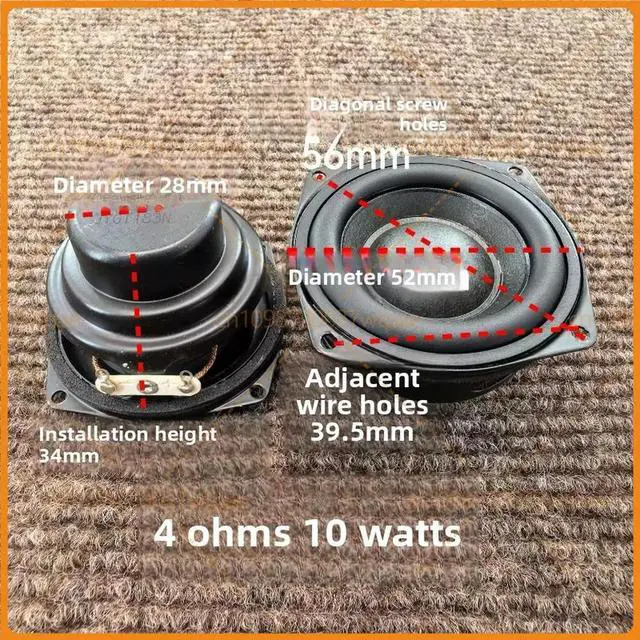 Alt view image 2 of 3 - For Danish 2 Inch 52mm Neodymium Magnet Full Range Speaker Large Surround DIY Bluetooth Audio Replacement Parts