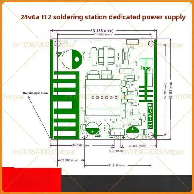 Alt view image 3 of 3 - For Isolated AC-DC Power Supply Module Special For T12 Soldering Station, 24V 6A Built-in Switching Power Board