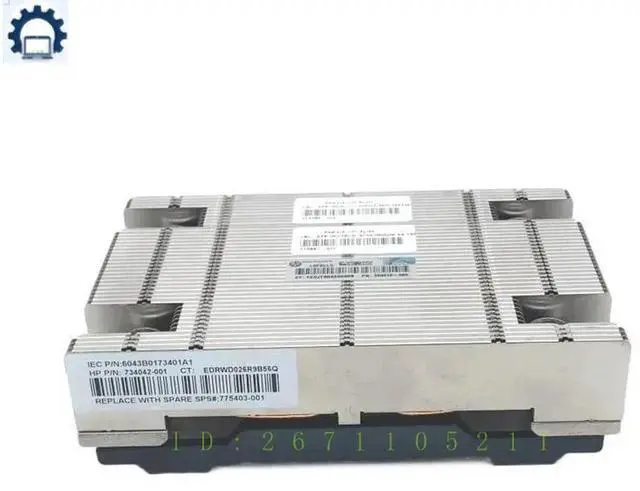 Main image of 734042-001 734043-001 775403-001 For DL360 G9 Gen9 Server Heatsink 100% Tested