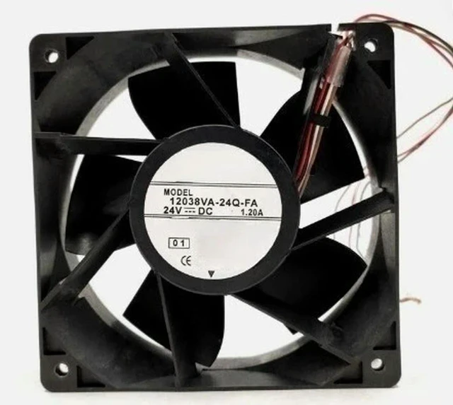 Alt view image 4 of 6 - 12038VA-24Q-FA DC 24V 1.20A 120x120x38mm 2-Wire Server Cooling Fan Fast delivery