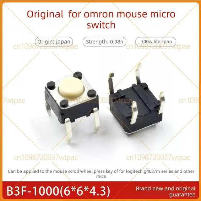Main image of 10pcs For TTC Golden 12mm Mouse Scroll Encoder Fit Mini Viper V2, Lancehead , Fuhlen G93S, Viper Pro Replacement Part