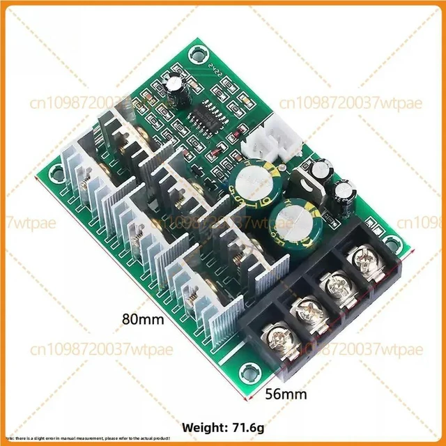 Alt view image 2 of 6 - For UNITE 775 DC Gear Reducer Motor Speed Controller, Permanent Magnet Brushed Motor Driver With Overload Protection 12V-36V