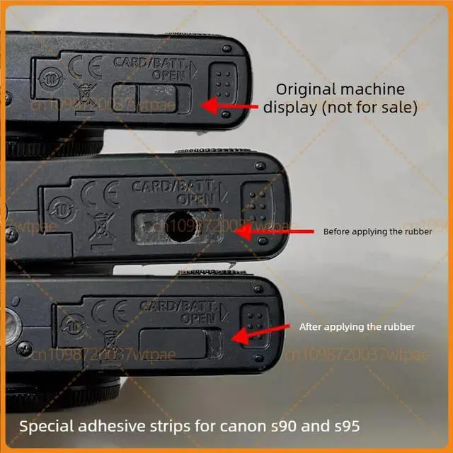 Alt view image 2 of 3 - 1pcs for S90 S95 S100 S110 Cover Bottom Rubber Plug Strip Camera Repair Spare Parts