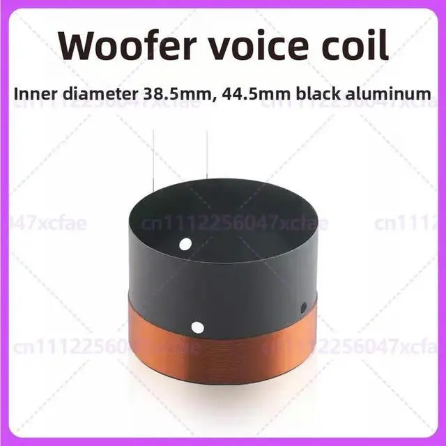 Alt view image 3 of 6 - 2pcs For 44.5mm Woofer Voice Coil Double Layer Pure Copper Wire Black Aluminum Frame 45 Core Speaker Parts