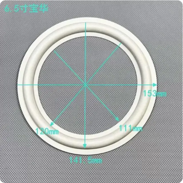 Alt view image 2 of 6 - 2pcs Gray Rubber Woofer Surround 6.5 Inch Speaker Replacement Edge for Harman for B&W 603 Bass Repair Accessories