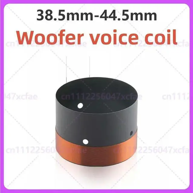 Alt view image 2 of 6 - 2pcs For 44.5mm Woofer Voice Coil Double Layer Pure Copper Wire Black Aluminum Frame 45 Core Speaker Parts