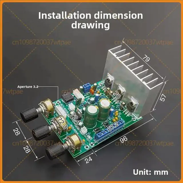 Alt view image 3 of 3 - For TDA2030A 2.1 Subwoofer Class AB Amplifier Finished Board, 3 Channel High Power, Compatible With LM1875