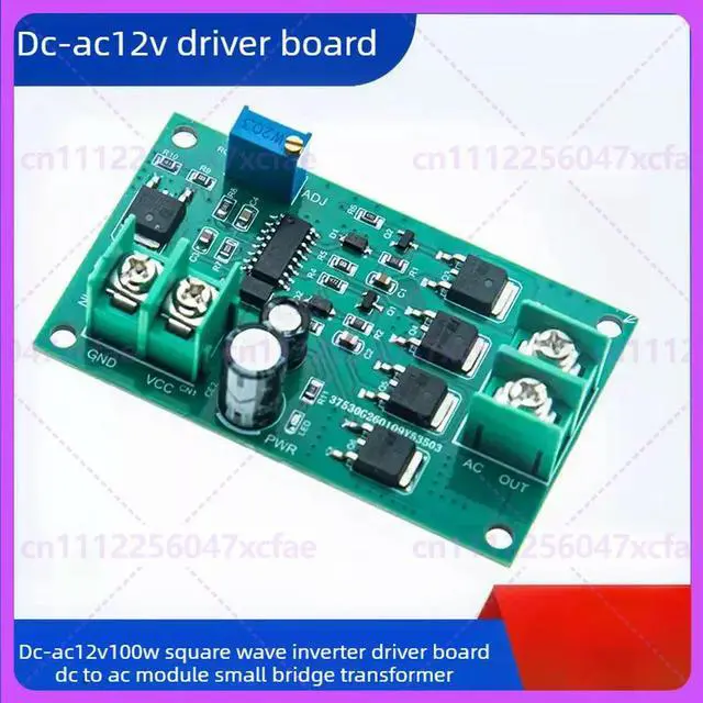 Main image of 2pcs For DC-AC 12V/24V 100W Square Wave Inverter Driver Board Bridge Transformer Module