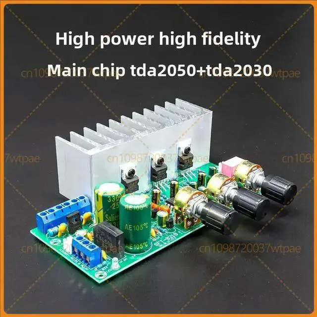 Alt view image 2 of 3 - For TDA2050+TDA2030A 2.1 Channel Finished Amplifier Board, Low Noise HiFi High Power Subwoofer Audio Module