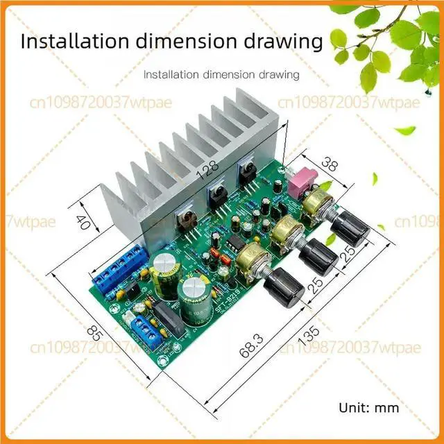 Alt view image 3 of 3 - For TDA2050+TDA2030A 2.1 Channel Finished Amplifier Board, Low Noise HiFi High Power Subwoofer Audio Module