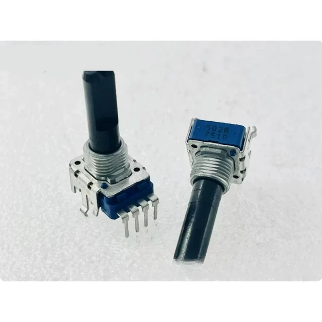Alt view image 3 of 6 - 2pcs RK11 Rotary Potentiometer B5K 23mm Shaft Center Detent Volume Control for ALPS Mixer Amplifier