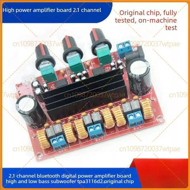 Main image of For 2.1 Channel Digital Amplifier Board TPA3116D2 Wide Voltage 12V-24V 2*50W+100W