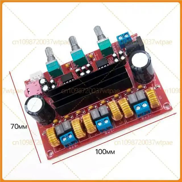 Alt view image 3 of 6 - For 2.1 Channel Digital Amplifier Board TPA3116D2 Wide Voltage 12V-24V 2*50W+100W