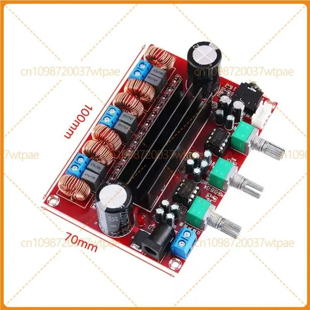 Alt view image 3 of 6 - For Chip 2.1 Channel Digital Amplifier Board 50W*2+100W Audio Amplifier Module