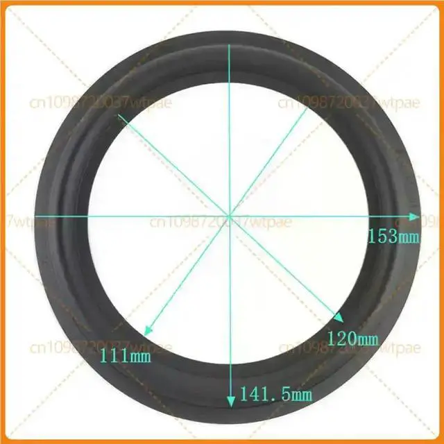 Alt view image 2 of 3 - 3PCS For B&W 6/6.5 Inch Black Rubber Surround OD153mm 141A-04 Bass Speaker Repair Parts