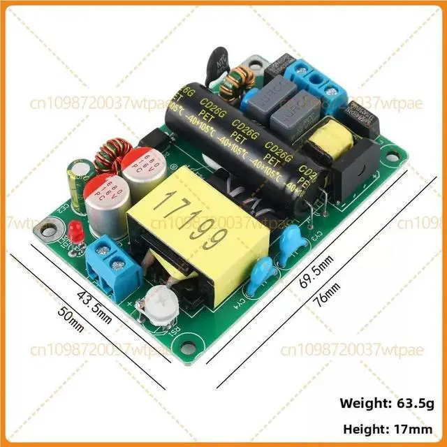 Alt view image 3 of 3 - For Ultra-Thin AC-DC 48W Isolated Switching Power Supply Module, 220V AC To 12V DC 4A Full Power Industrial Power Adapter