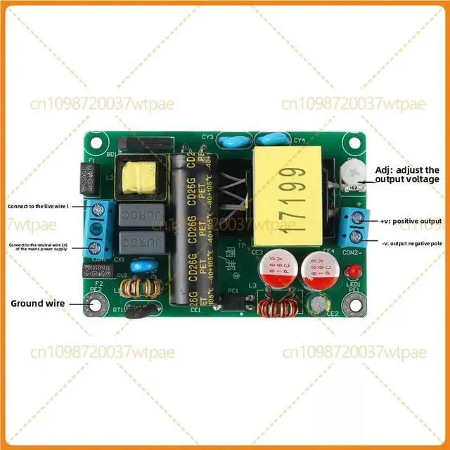 Alt view image 2 of 3 - For Ultra-Thin AC-DC 48W Isolated Switching Power Supply Module, 220V AC To 12V DC 4A Full Power Industrial Power Adapter