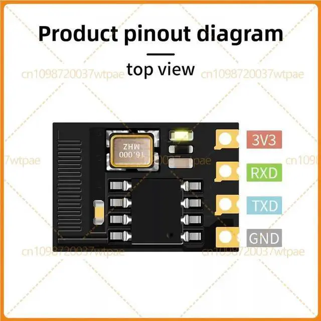 Alt view image 3 of 6 - 10PCS For BLE ECB01H2S Bluetooth Module, Bidirectional Serial Conversion, Bluetooth UART Transparent Transmission