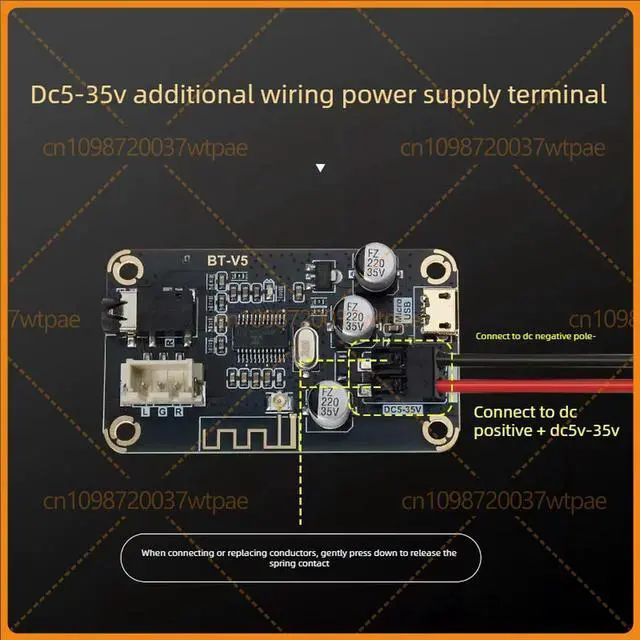 Alt view image 3 of 6 - For Bluetooth 5.1 MP3 Decoder Board Lossless Audio Receiver Module For Car & DIY Speaker Amplifier Modification