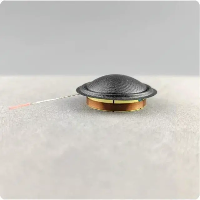 Alt view image 3 of 3 - 5pcs 16.5mm Silk Dome Tweeter Voice Coil White Aluminum 180 Degree Lead Out Speaker Repair Accessory
