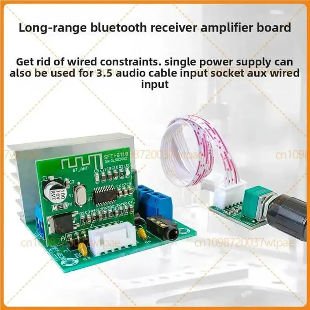 Alt view image 2 of 6 - For TDA7377 Bluetooth Amplifier Board, No Noise 2.0 Dual Channel Audio Module, DC 12V Input For Desktop Speakers