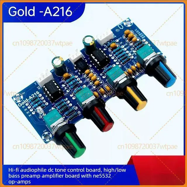 Main image of 2pcs For A216 HIFI Tone Control Preamp Board NE5532 Treble Bass Adjust Audio Module