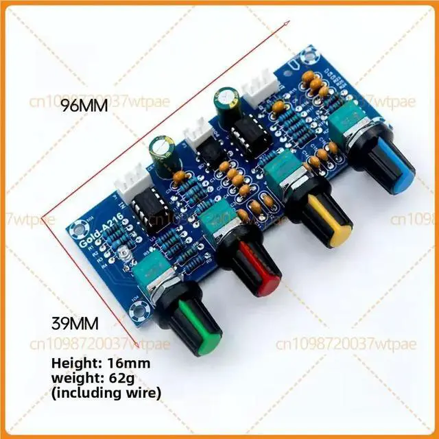 Alt view image 3 of 6 - 2pcs For A216 HIFI Tone Control Preamp Board NE5532 Treble Bass Adjust Audio Module