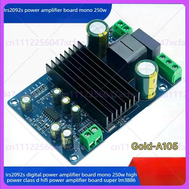 Main image of For A105 IRS2092S Mono Amplifier Board 250W D Class Audio Parts