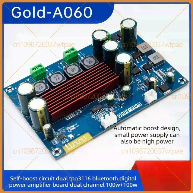Main image of For A060 TPA3116D2 Step-Up Bluetooth Stereo Amplifier Board 100W+100W D Class