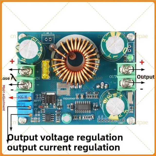 Alt view image 2 of 3 - For 600W DC-DC MPPT Solar Boost Charging Module, High Efficiency 10A Step Up Converter 12V 24V Input To 60V 80V Output