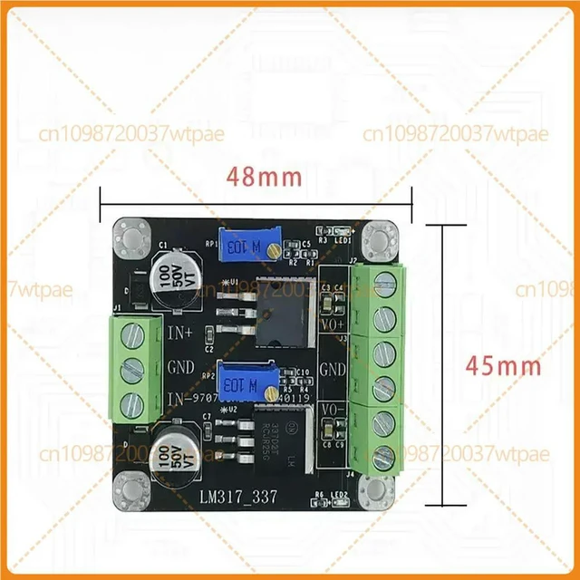 Alt view image 3 of 3 - For LM317 LM337 LDO Linear Voltage Regulator Module, PositiveNegative Input, Adjustable Stepdown Output