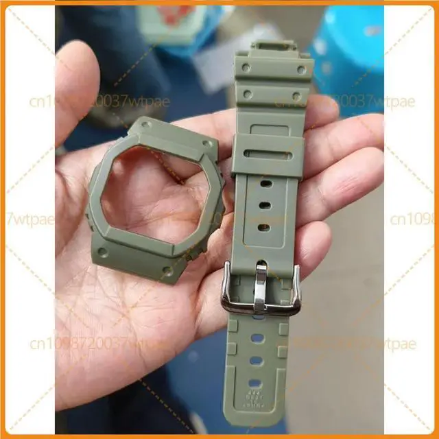 Alt view image 2 of 3 - For Casio DW5600 GWM5610 GW5630 GW5030 Resin Watch Case And Strap Replacement Parts