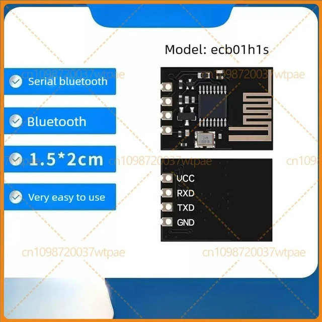 Main image of 10PCS For BLE ECB01H1S Bluetooth Module, Bidirectional UART Conversion, Bluetooth Serial Port Transparent Transmission