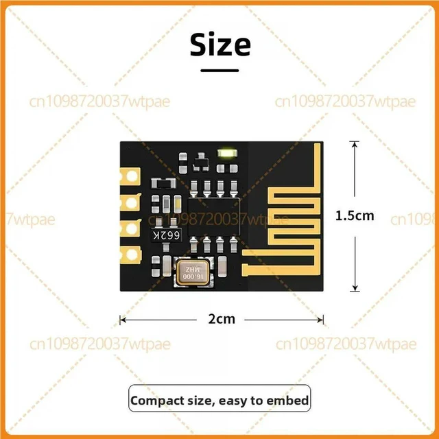 Alt view image 2 of 3 - 10PCS For BLE ECB01H1S Bluetooth Module, Bidirectional UART Conversion, Bluetooth Serial Port Transparent Transmission