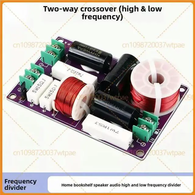 Main image of For 150W HiFi High Fidelity 2-Way Crossover Filter Board, Treble Bass Frequency Divider DIY Home Bookshelf Speaker Audio Module