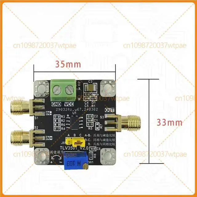 Alt view image 2 of 6 - TLV3501 HighSpeed Voltage Comparator Module,4.5ns,Adjustable Threshold,RailtoRail Output,Noninverting Inverting Input
