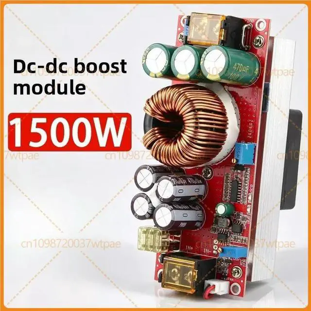 Main image of For 1500W High Power DC-DC Adjustable Boost Power Module, 12V Step Up To 24V 36V 48V, Constant Voltage Current With Cooling Fan