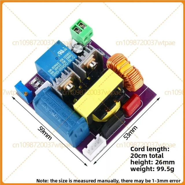Alt view image 3 of 6 - For 12V To 400V Boost Step Up Module ZVS Capacitor Charger DIY Kit Highly Integrated Board For Coilgun