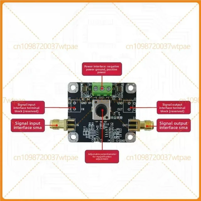 Alt view image 2 of 6 - For AD817 Adjustable Gain Amplifier Module, HighSpeed Voltage Buffer, Noninverting Amplifier, Emitter Follower