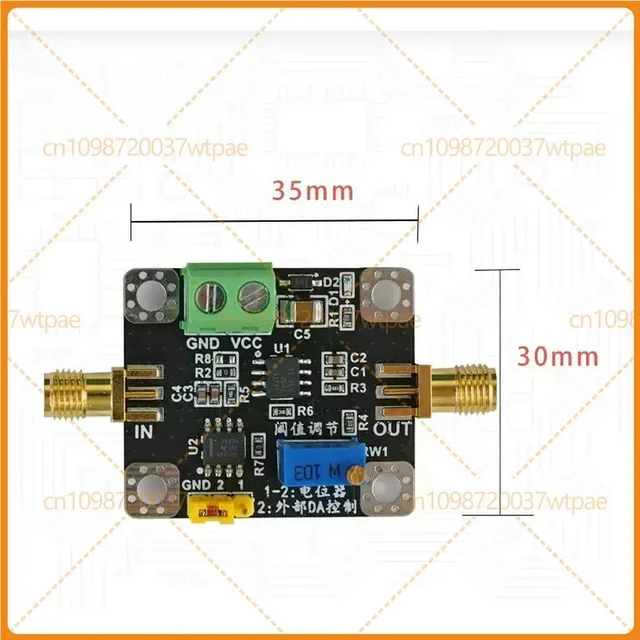 Alt view image 3 of 6 - For TLV3501 Hysteresis Voltage Comparator Module, Programmable & Manual Threshold, Sine to Square Wave