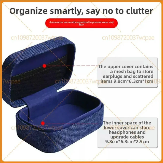 Alt view image 2 of 3 - For NICEHCK Canvas Earphone Box Multifunctional Shockproof Pressure Resistant Protective Case