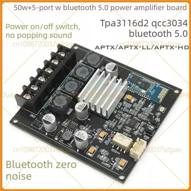 Main image of For QCC3034 Bluetooth 5.0 Amplifier Board TPA3116 APTX-HD Audio Module