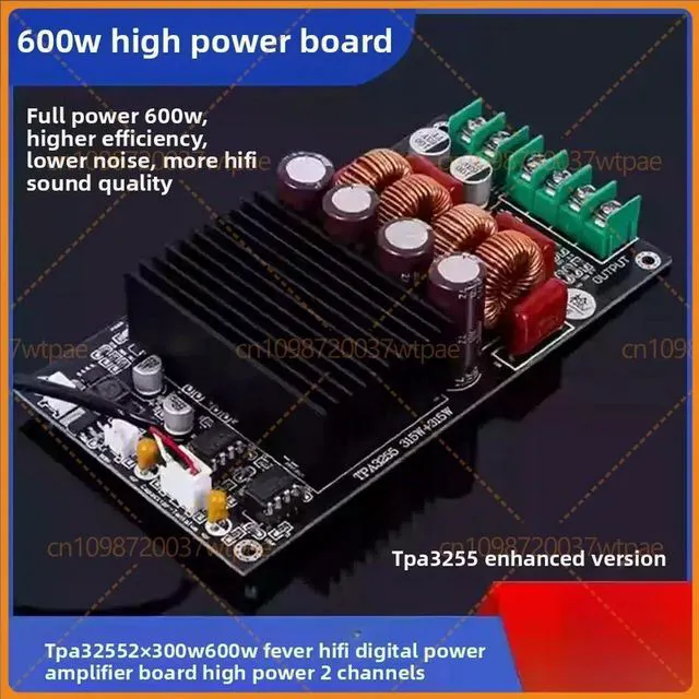 Main image of For TPA3255 Stereo HIFI Digital Amplifier Board 2×300W 600W High Power Audio Module