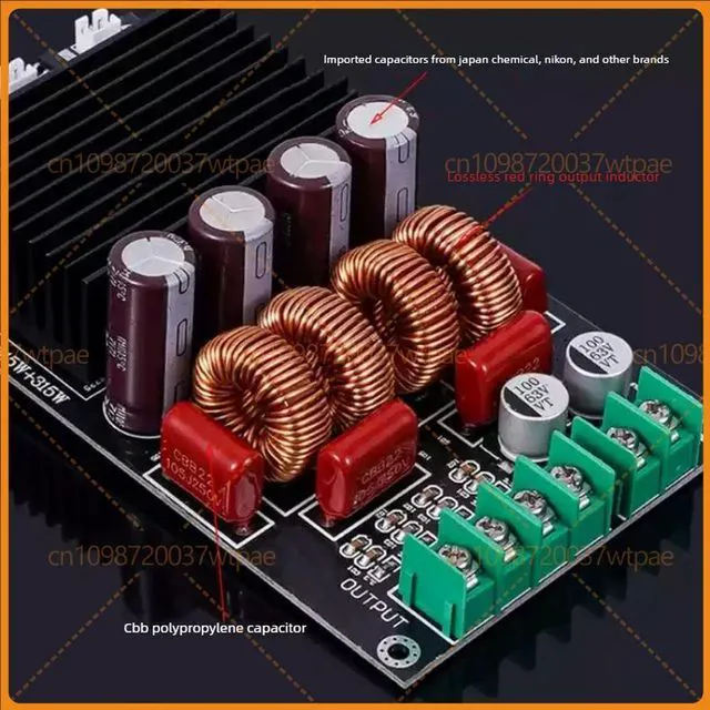 Alt view image 2 of 3 - For TPA3255 Stereo HIFI Digital Amplifier Board 2×300W 600W High Power Audio Module