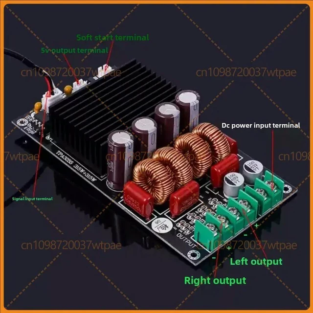 Alt view image 3 of 3 - For TPA3255 Stereo HIFI Digital Amplifier Board 2×300W 600W High Power Audio Module