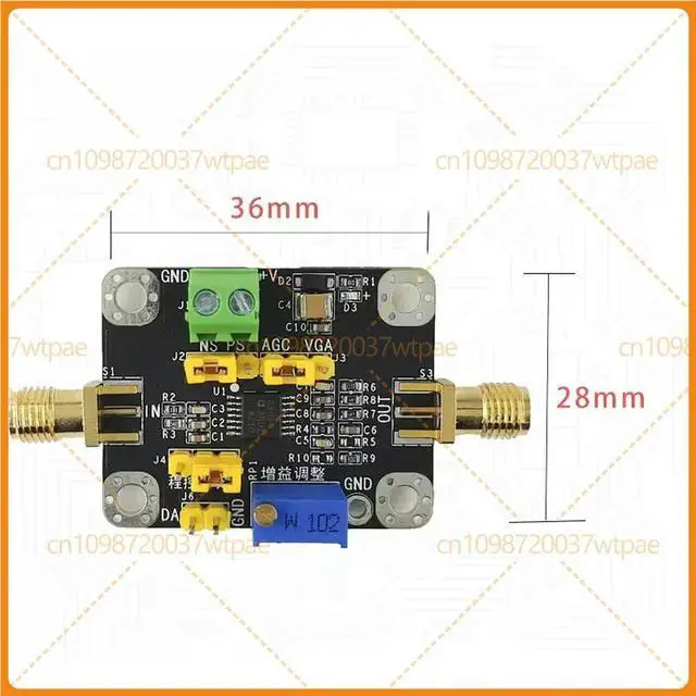 Alt view image 3 of 6 - For AD8367 VGA AGC VoltageControlled Gain Amplifier Module, 500MHz Bandwidth, 45dB Gain Adjustment Range